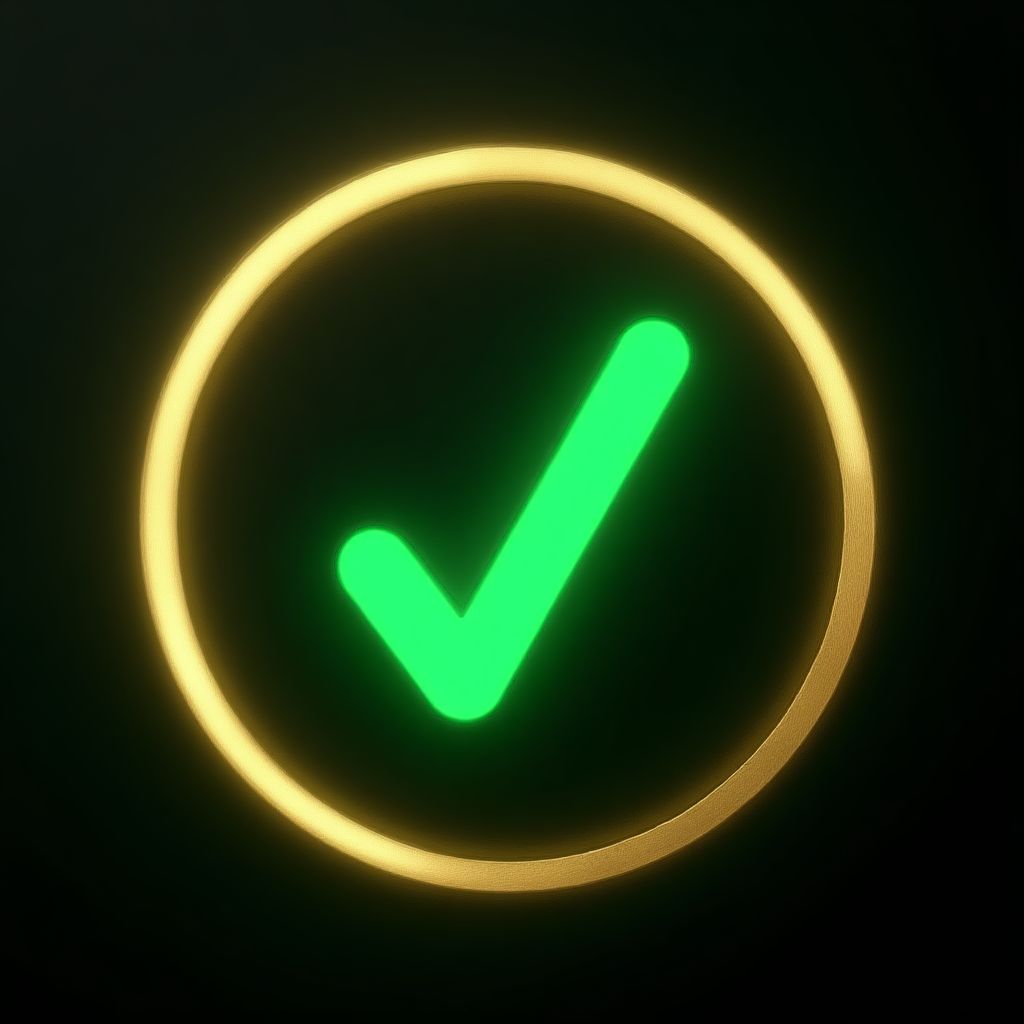 Icono de éxito estilo retro